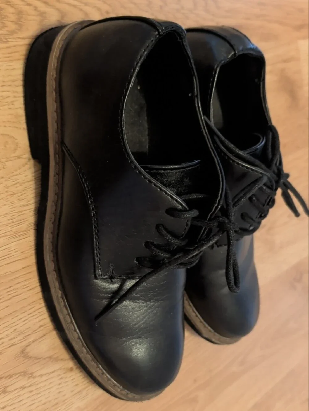 Deer Stags Black Kids Dress Lace-Up Shoes